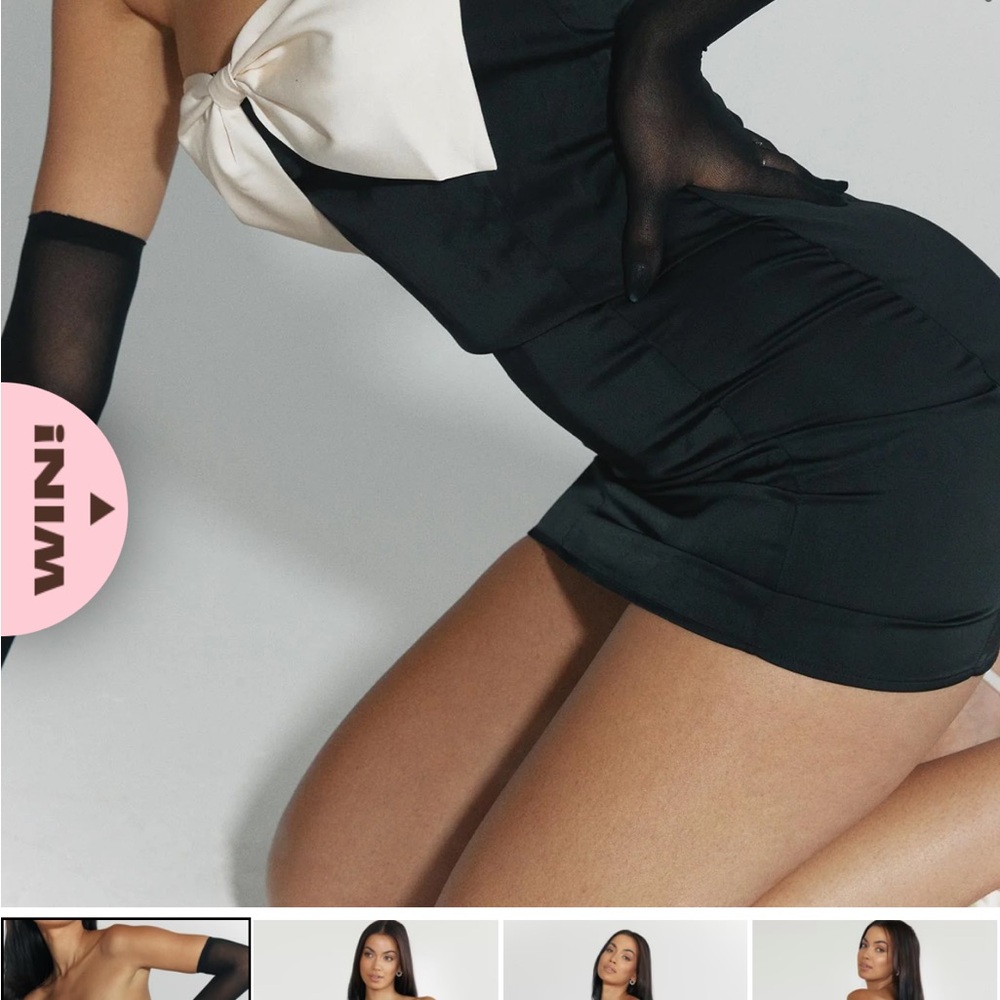 Princess Polly Elegant Black Apparel Bow Dress